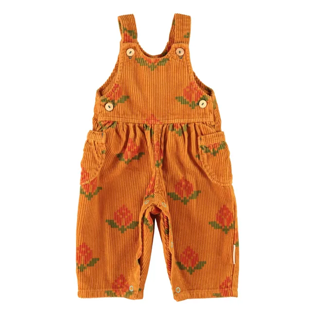 Peto Floral de Pana de Algodón Ecológico | Camel