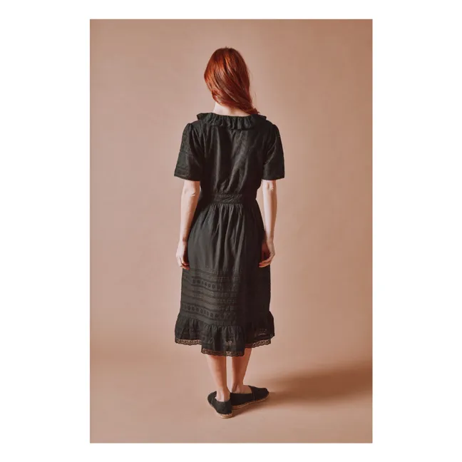 Robe Broderie Anglaise Coton | Noir