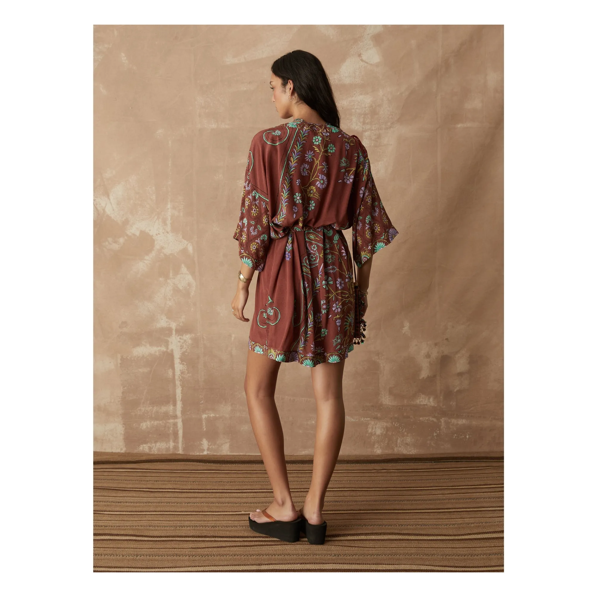 Robe Darjeeling Soie | Mocha- Image produit n°1
