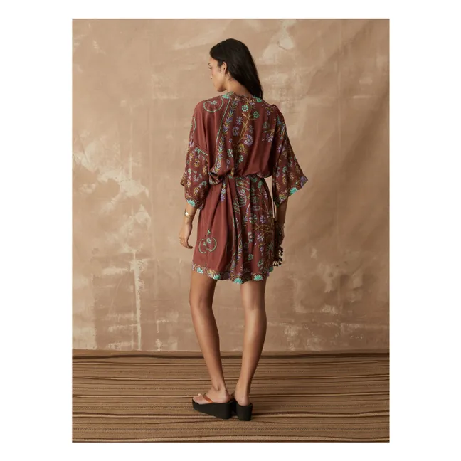 darjeeling silk mini robe dress Short Dresses Adult Women