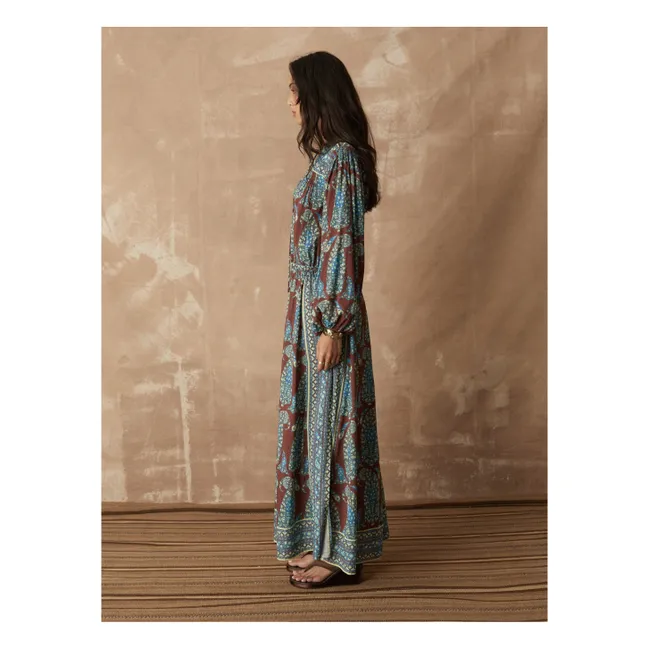 Robe Calico Smock Coton | Chocolat
