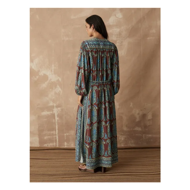 Robe Calico Smock Coton | Chocolat