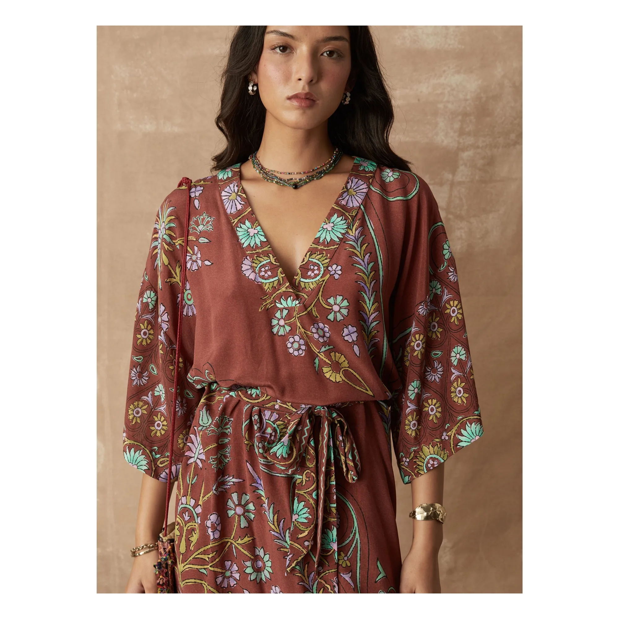 Robe Darjeeling Soie | Mocha- Image produit n°5