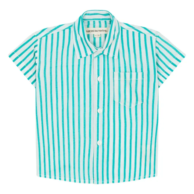 Camisa de rayas | Azul Turquesa