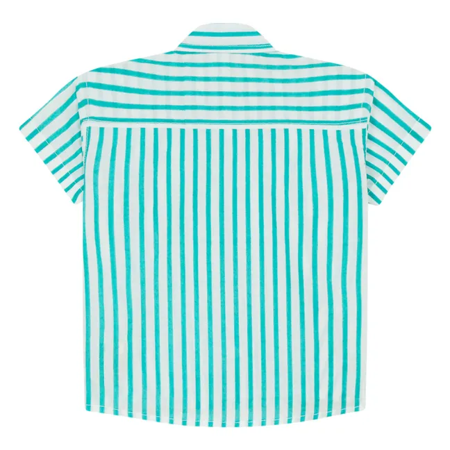 Camisa de rayas | Azul Turquesa