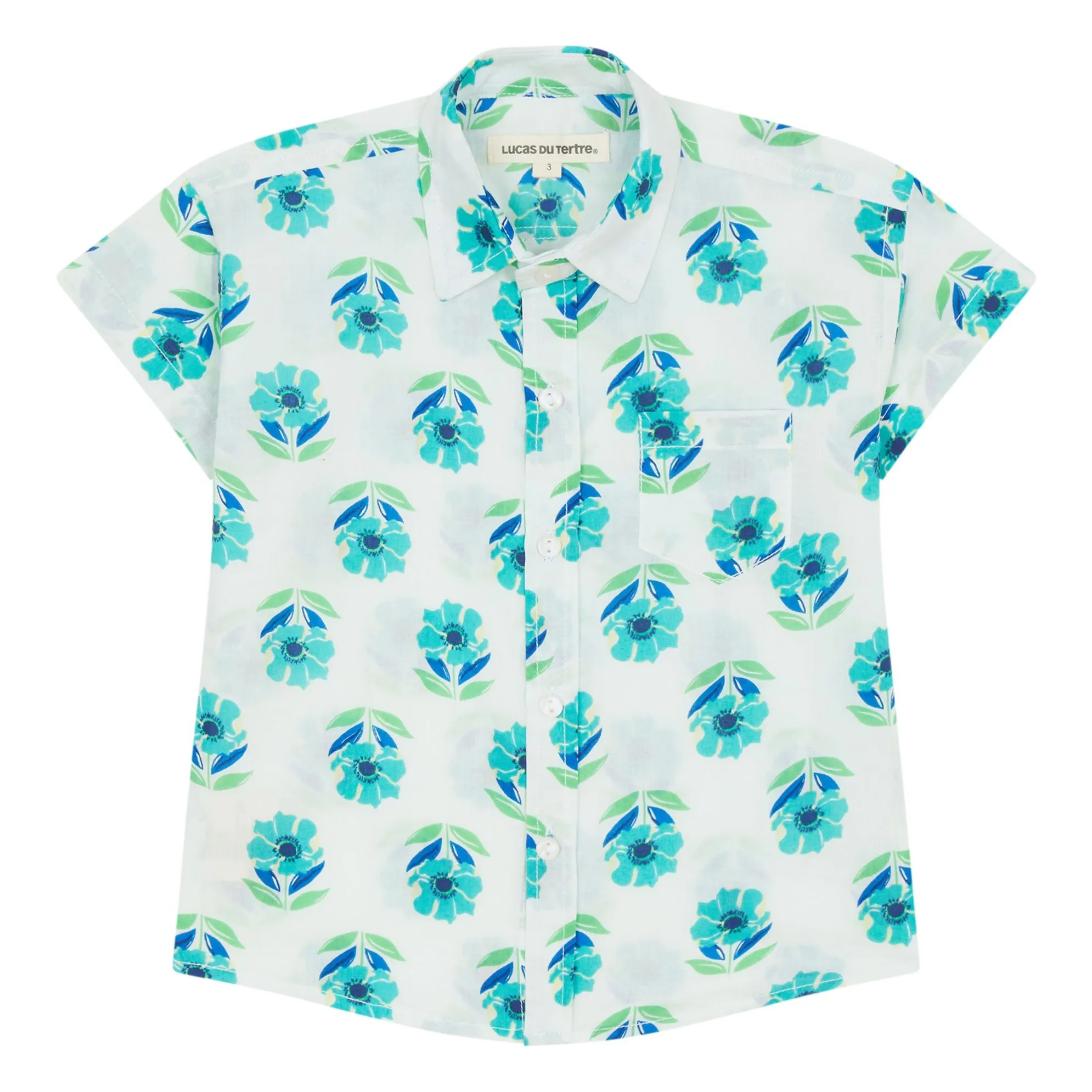 Lucas Du Tertre Azure Blue Anemone Shirt