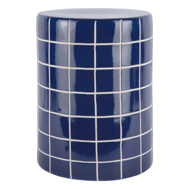 Retro Tiles High side table | Cobalt