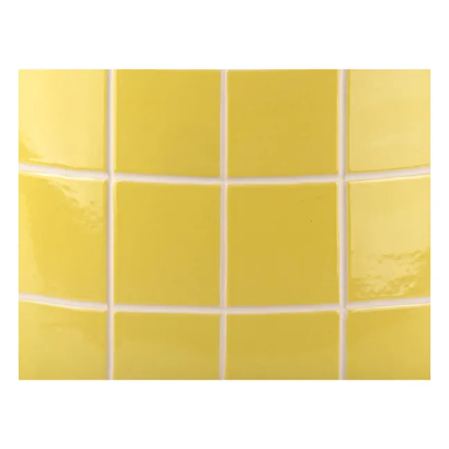 Table d'appoint Retro Tiles Low | Jaune