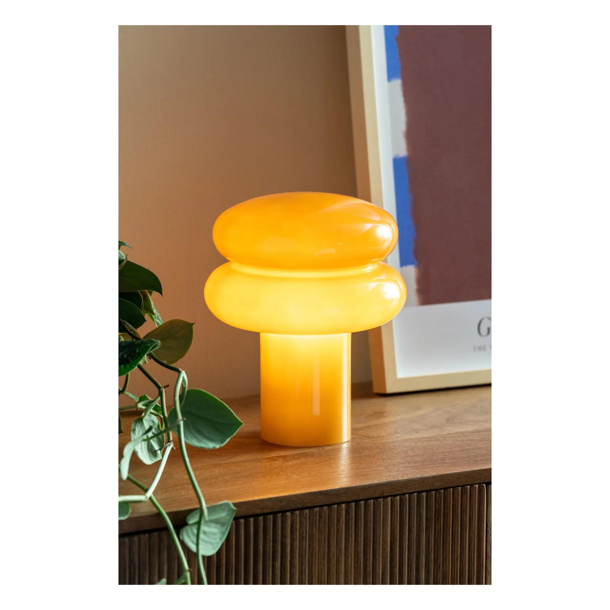 Lampe à poser Incesante Double Ring | Jaune moutarde- Image produit n°1