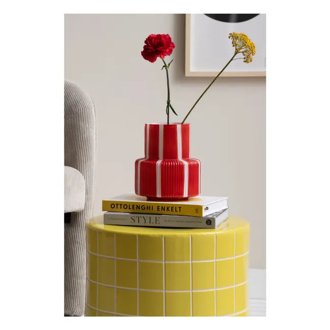 Retro Tiles Low side table | Yellow