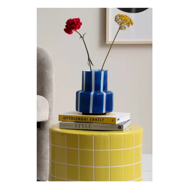 Table d'appoint Retro Tiles Low | Jaune