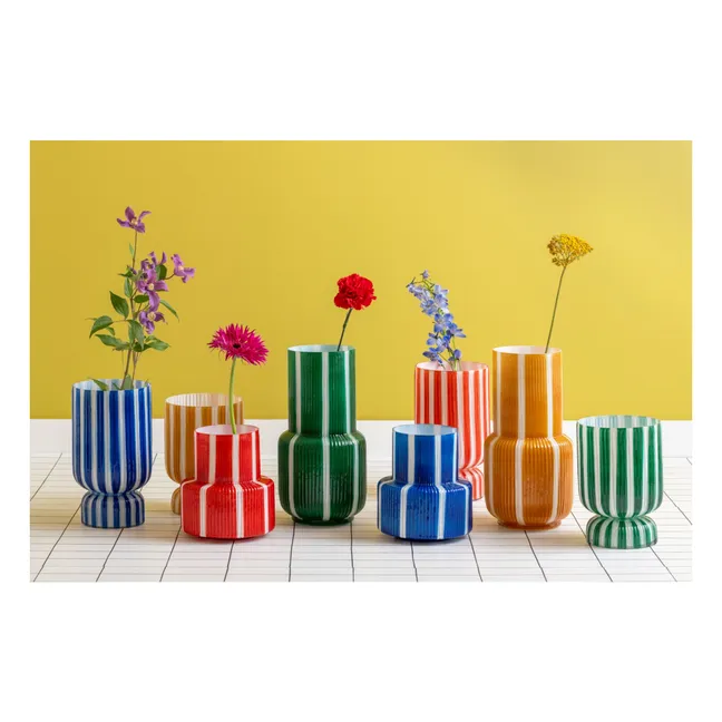 Rayado Retro vase | Cobalt