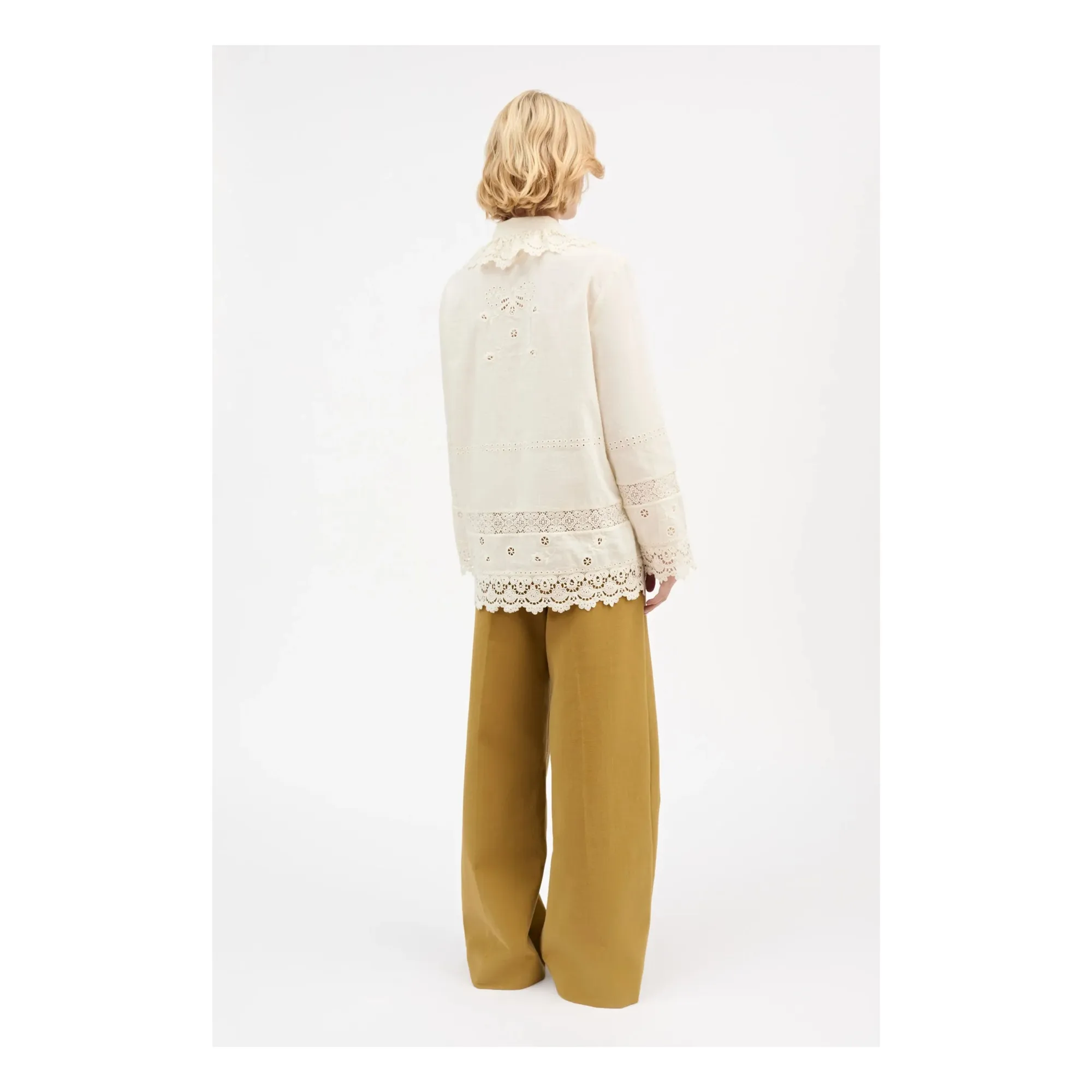 Blouse Tallulah Lin et Coton Bio | Ecru- Image produit n°2