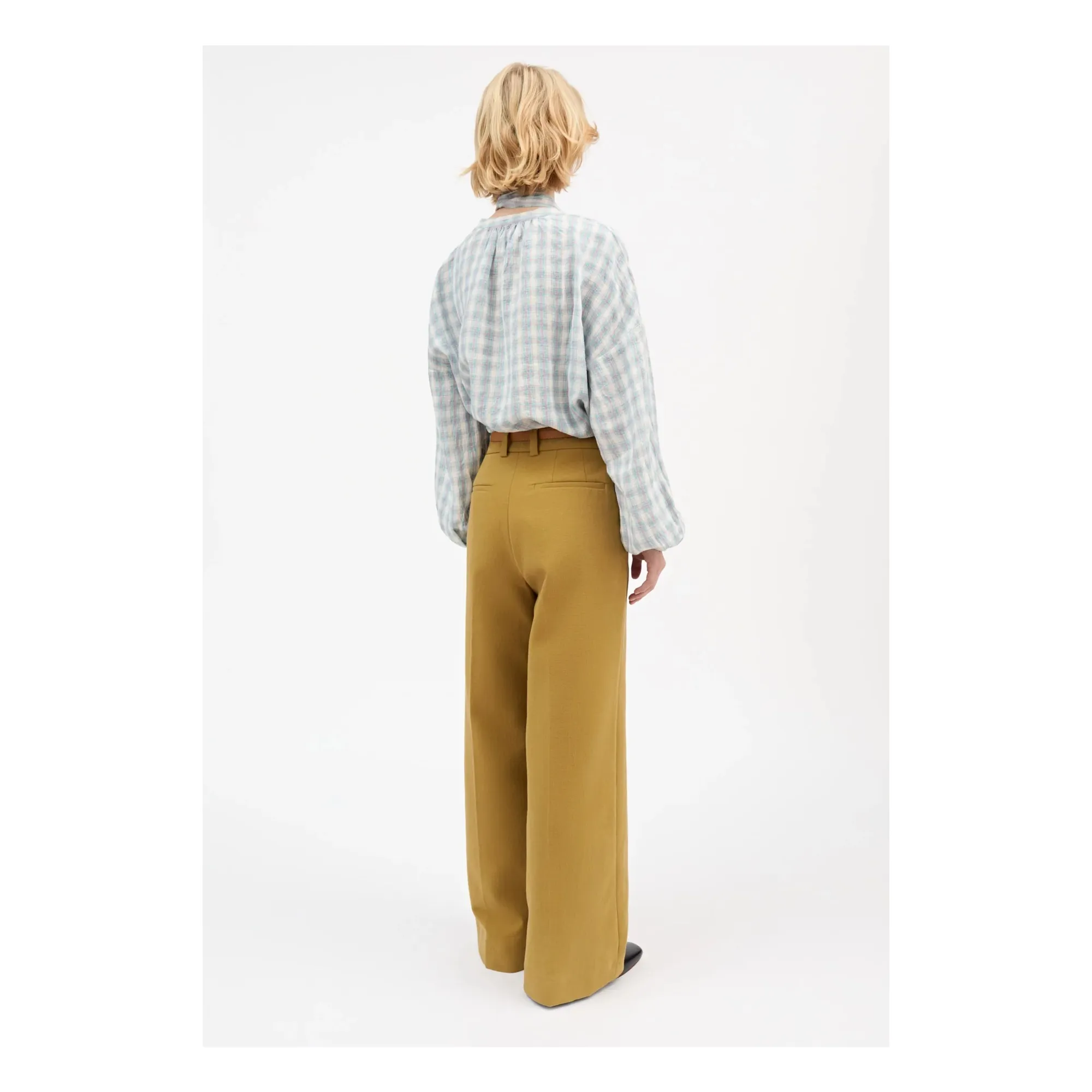 Blouse Carreaux Cilla Lin | Bleu- Image produit n°2