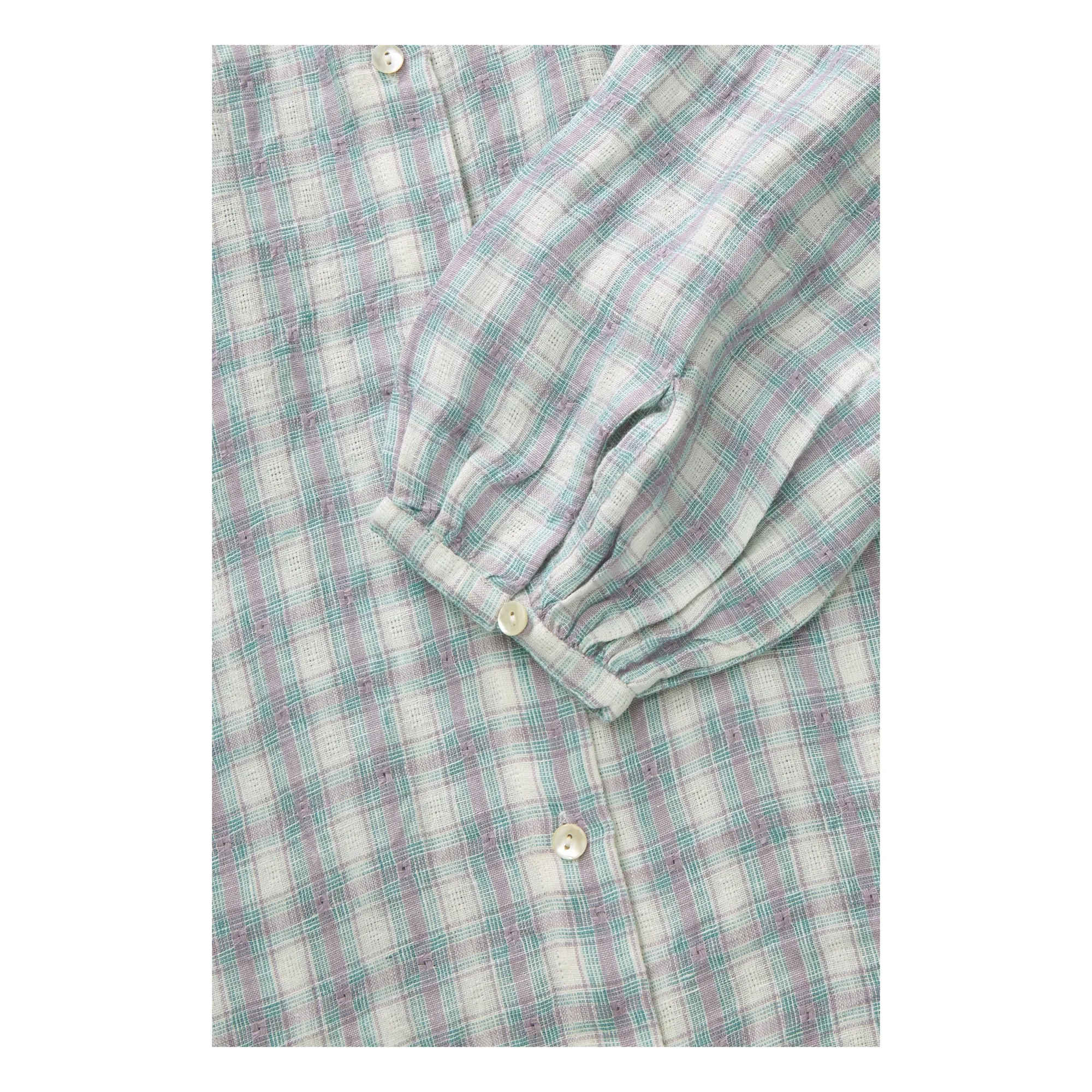 Blouse Carreaux Cilla Lin | Bleu- Image produit n°3
