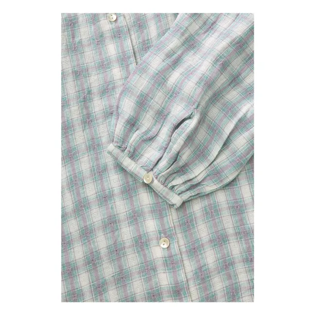 Blouse Carreaux Cilla Lin | Bleu