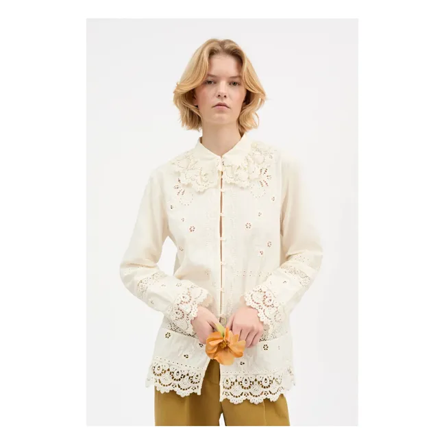 Blouse Tallulah Lin et Coton Bio | Ecru