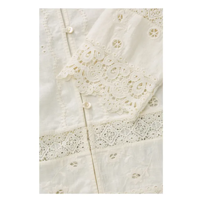 Tallulah Blouse Linen and Organic Cotton | Ecru