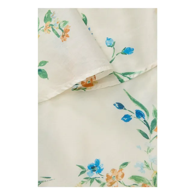 Robe Asymètrique Fiore Coton Bio | Crème