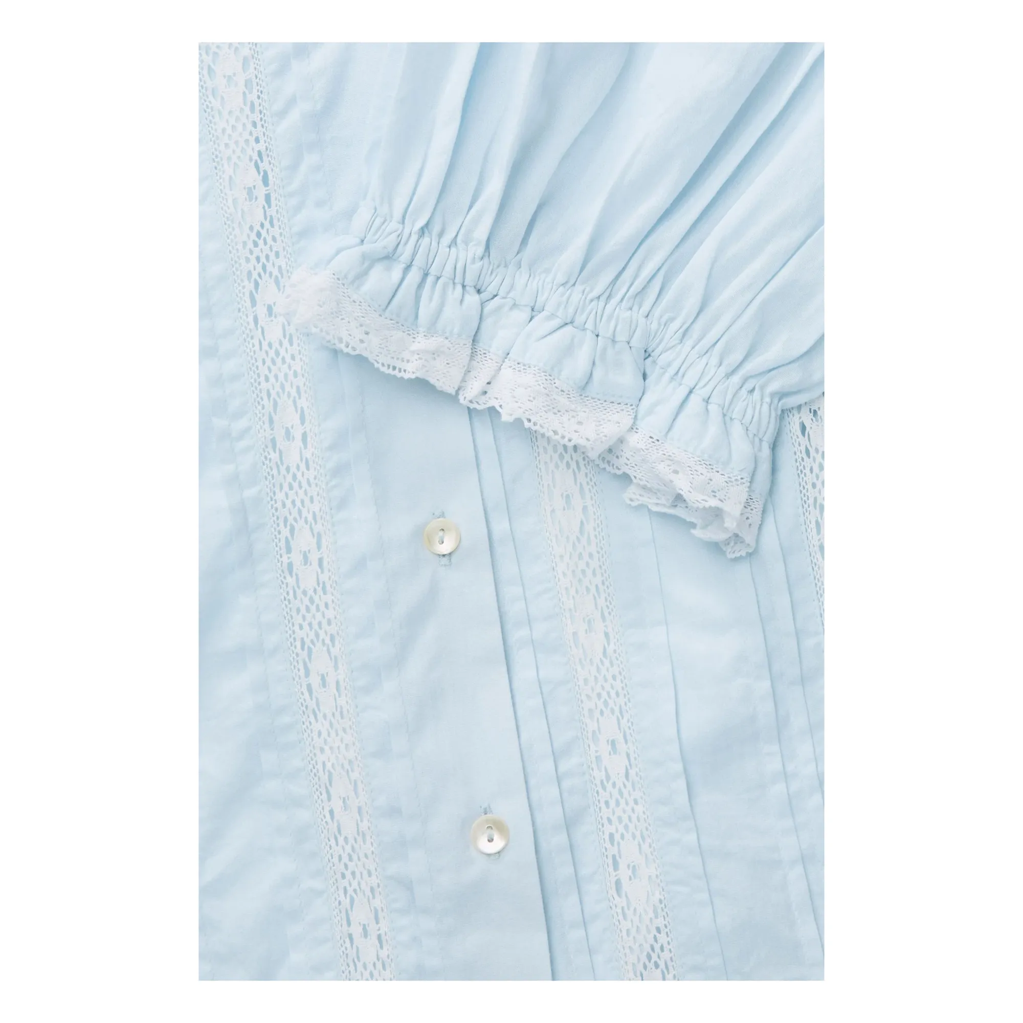 Blouse Magnolia Coton Bio | Bleu ciel- Image produit n°3