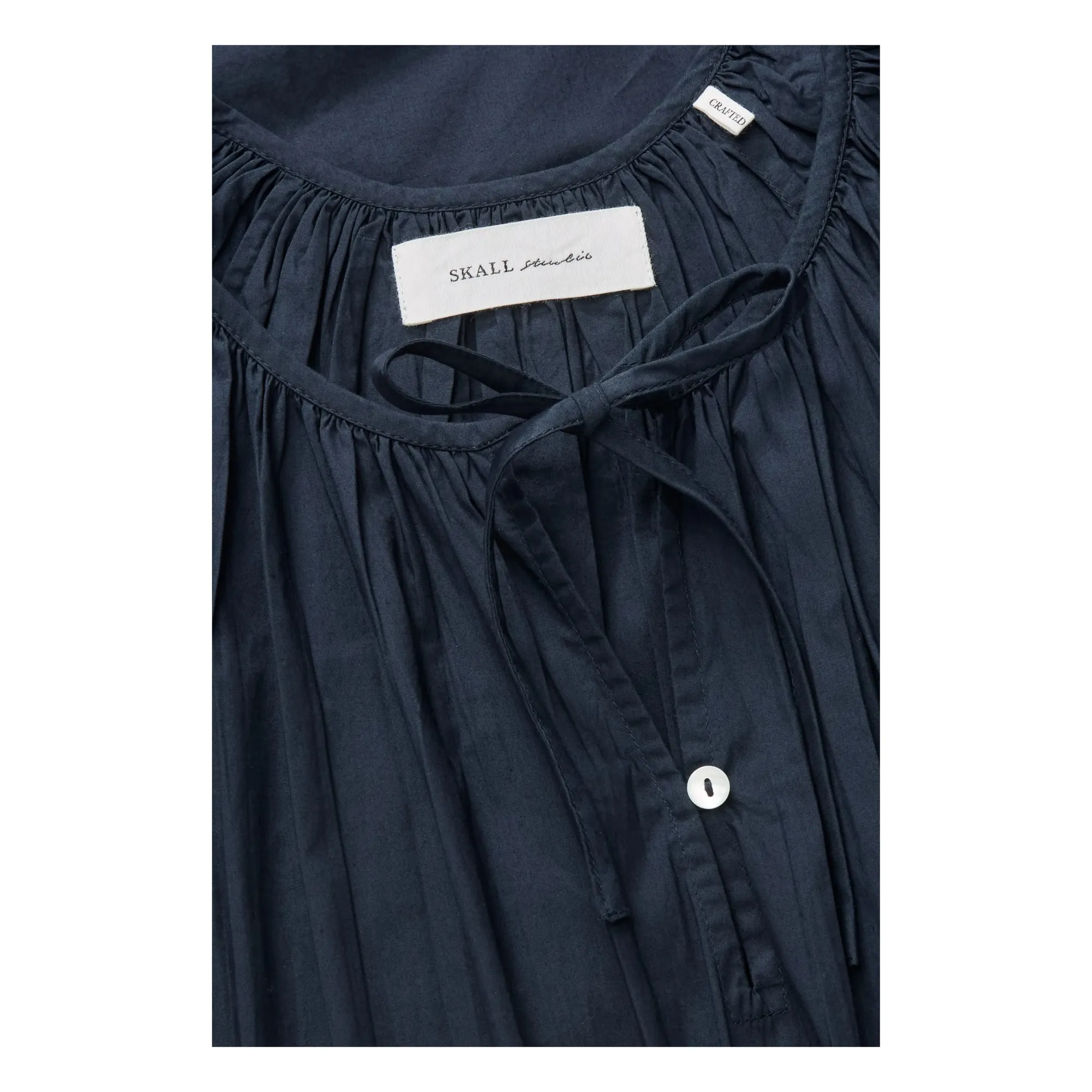 Robe Amira Coton Bio | Bleu marine- Image produit n°3