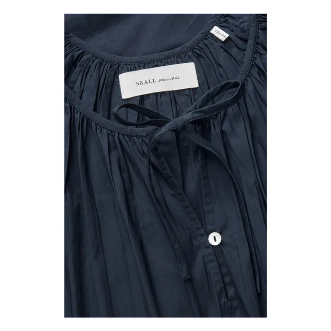Robe Amira Coton Bio | Bleu marine