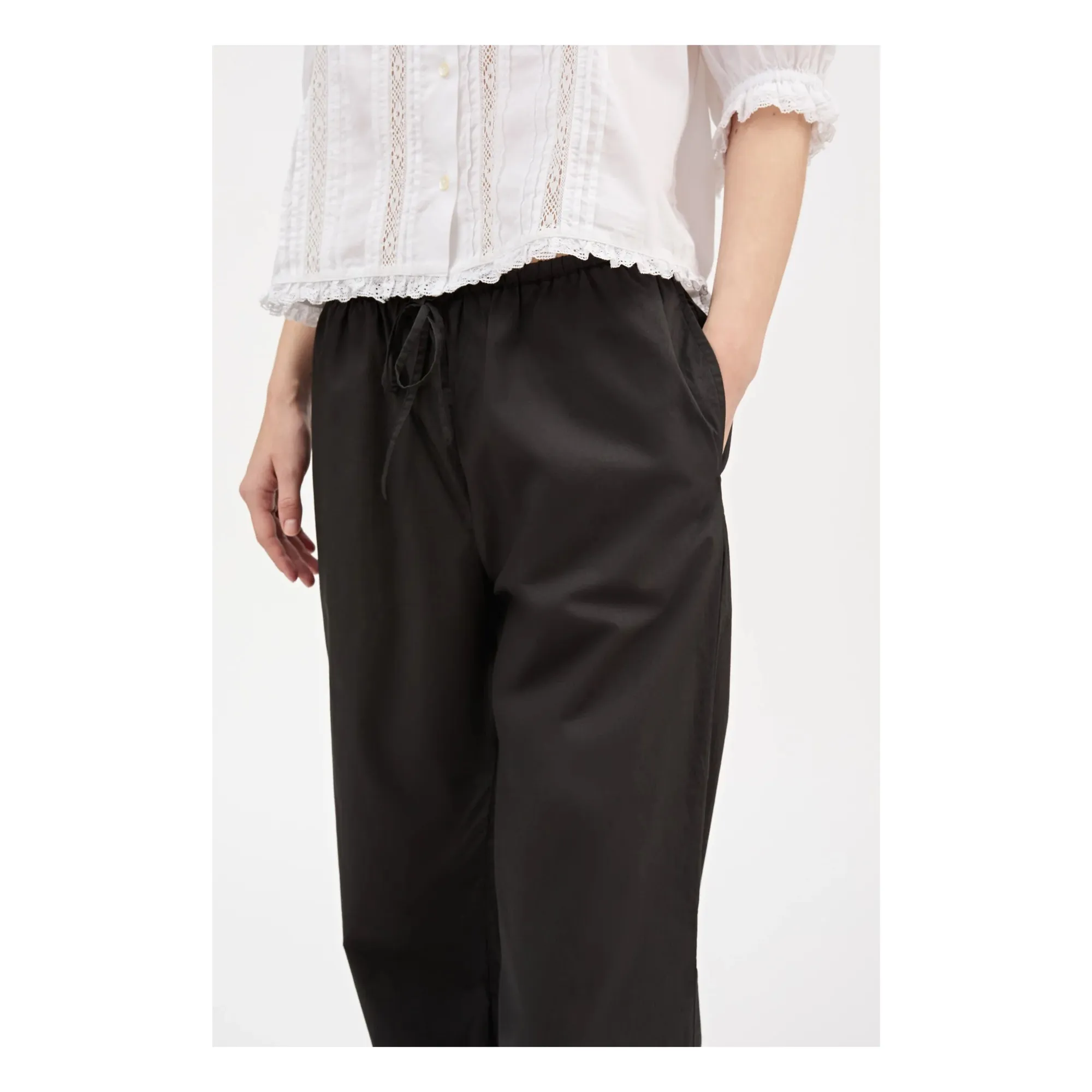 Pantalon Petri Coton Bio | Noir- Image produit n°4