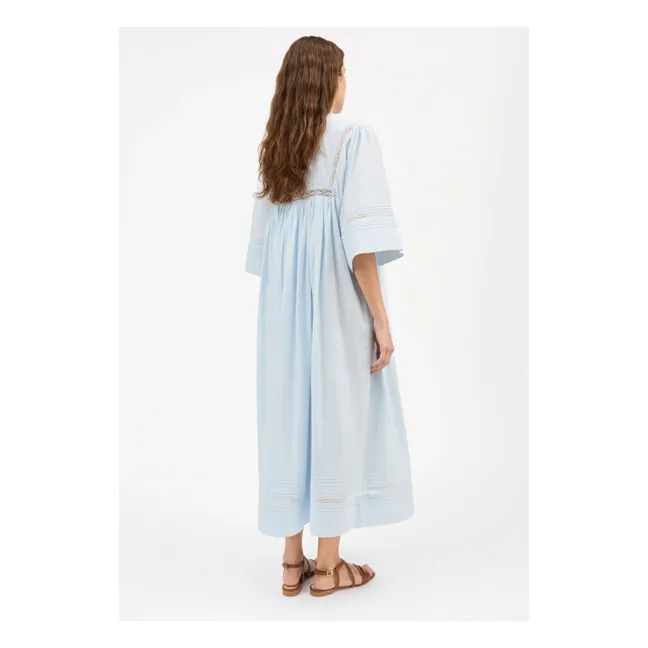 Robe Magnolia Coton Bio | Bleu ciel