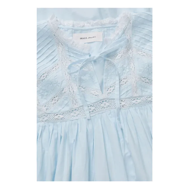 Robe Magnolia Coton Bio | Bleu ciel