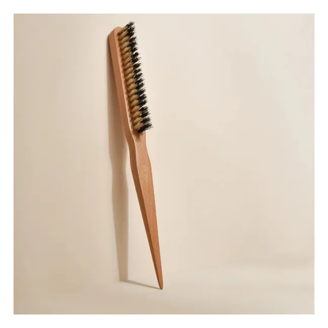 Brosse en poils de sanglier pour plaquage  | Bois clair