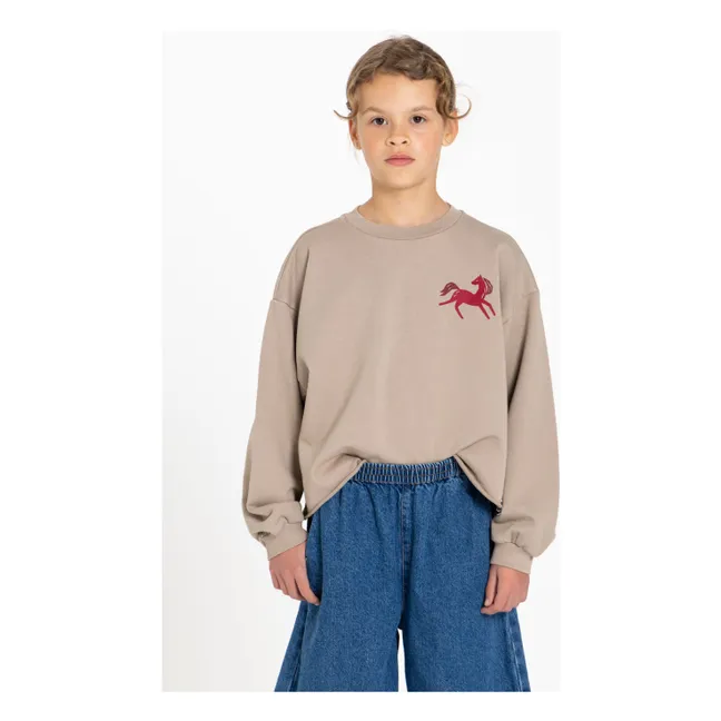 Sweat Belmont Cheval Coton Bio | Gris