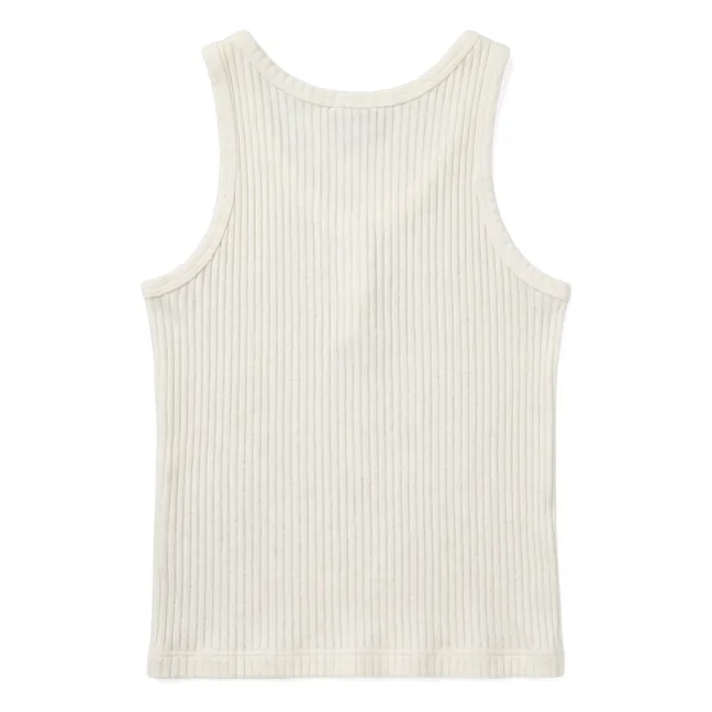 Débardeur Côtelé Lana Coton Bio | Blanc