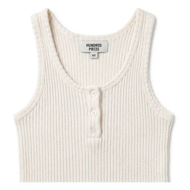 Débardeur Côtelé Lana Coton Bio | Blanc