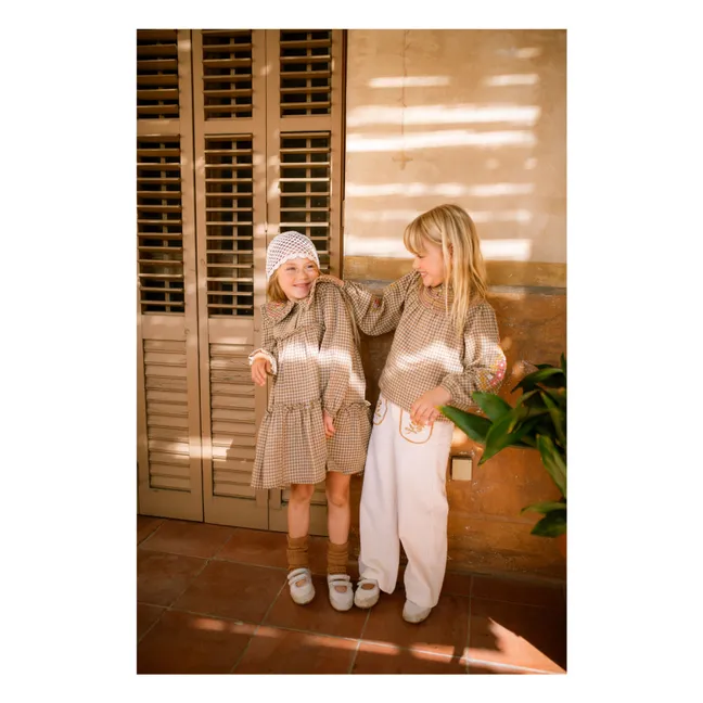 Serena Embroidered Pocket Pants | Cream