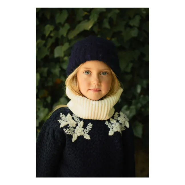 Pull Brodé Stefania | Bleu marine