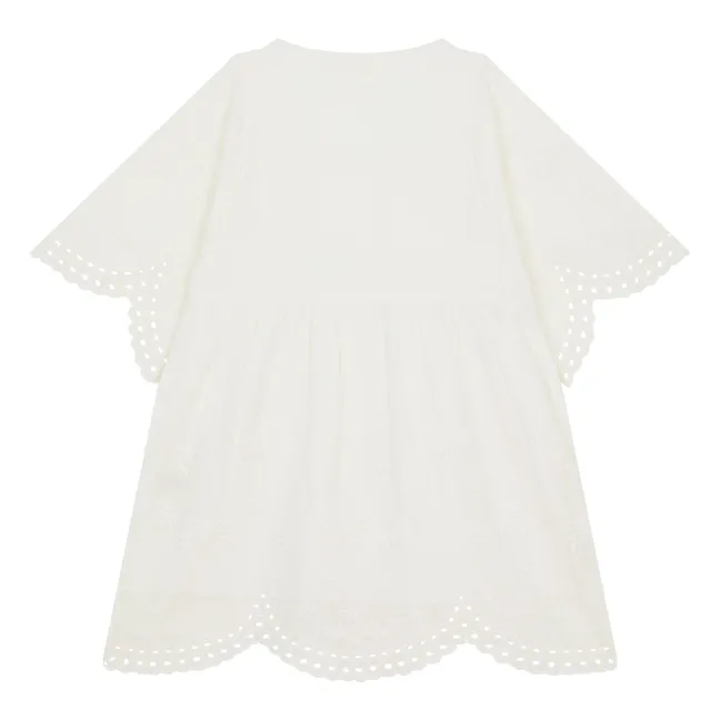 Vestido bordado Reggio | Crudo