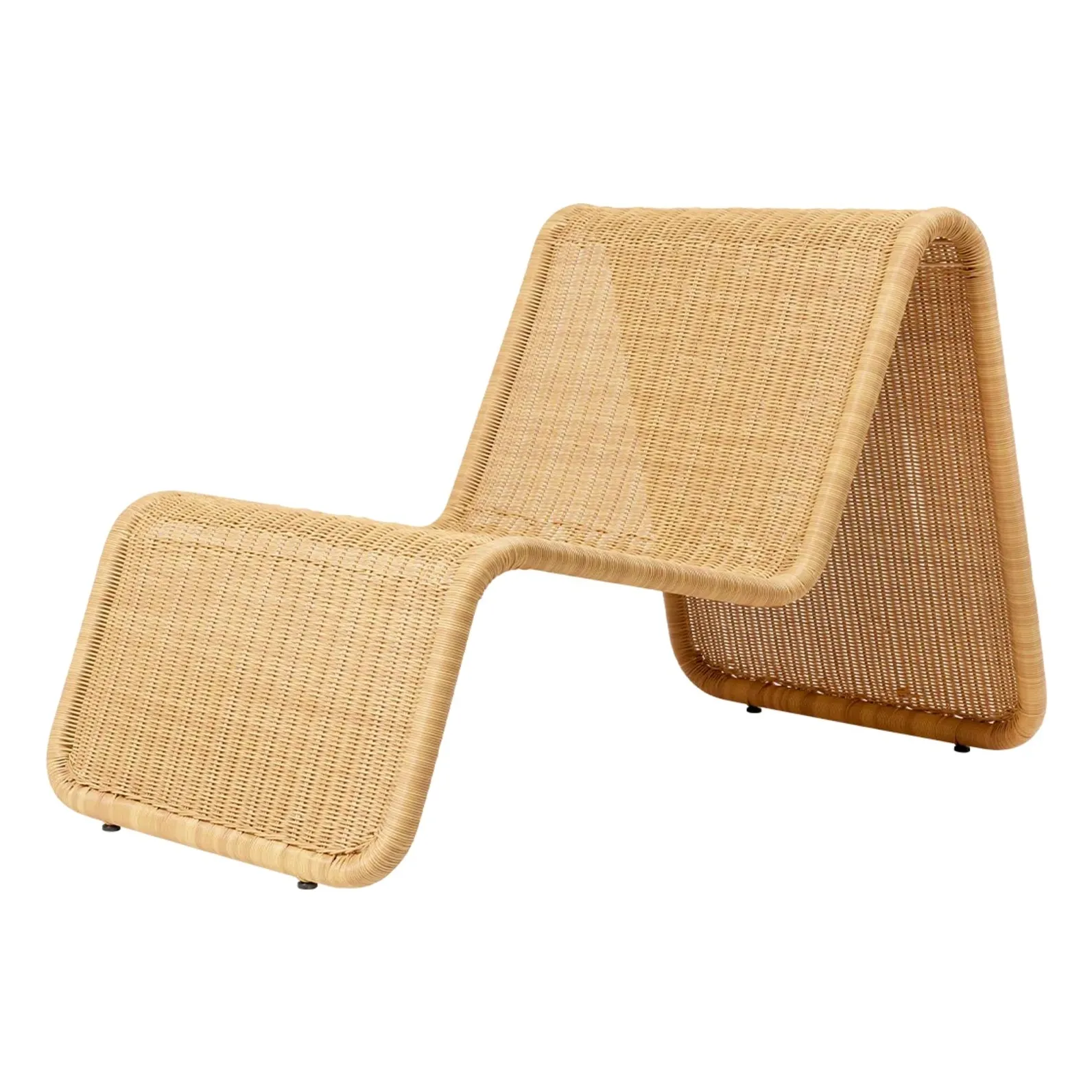 Gubi Natural P3 Outdoor Lounge Chair, Tito Agnoli