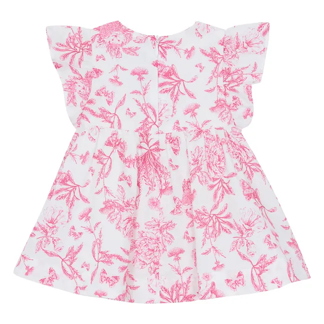 Floral Dress - Inspired by Toile de Jouy | Pink