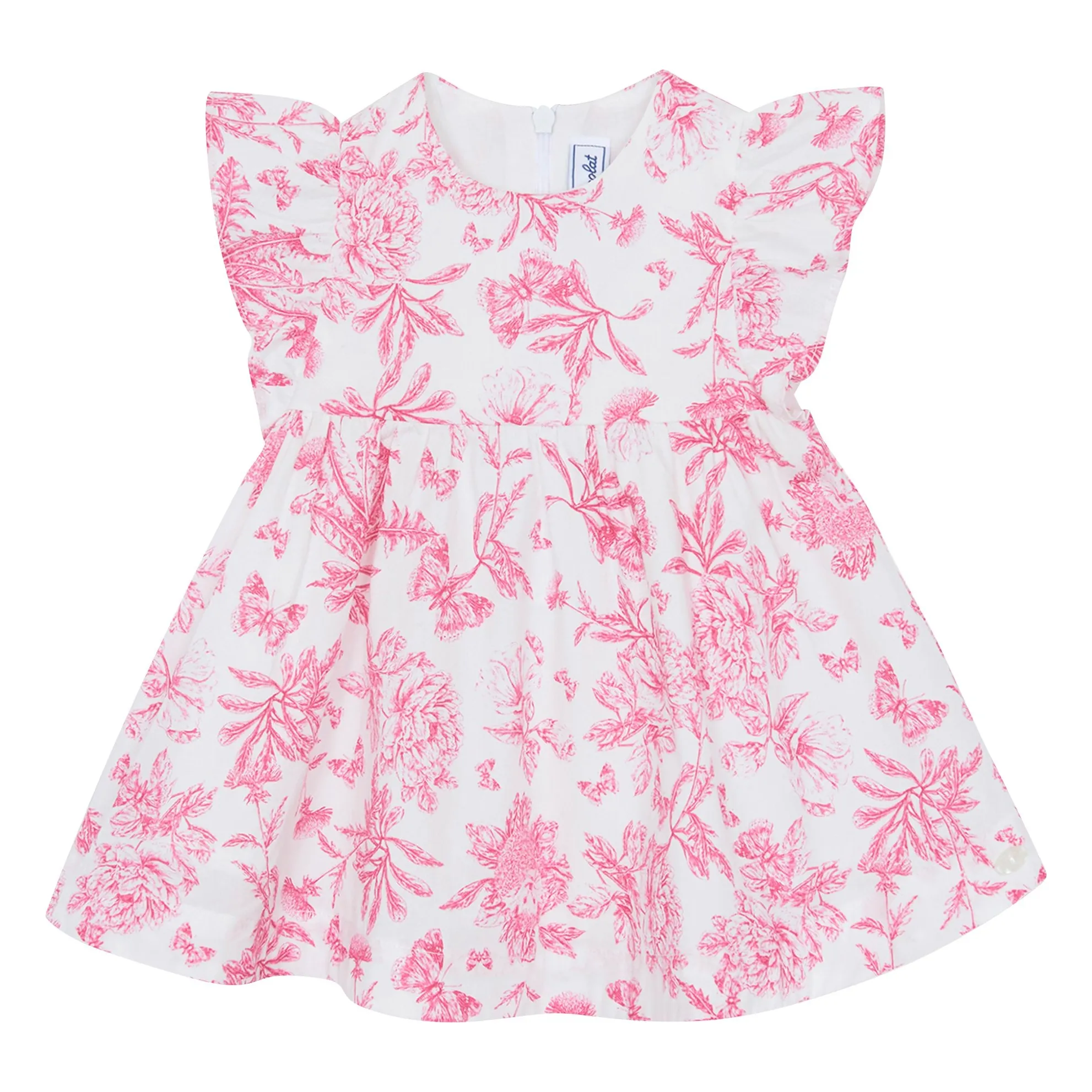 Robe Fleurs - Inspiration Toile de Jouy | Rose- Image produit n°0