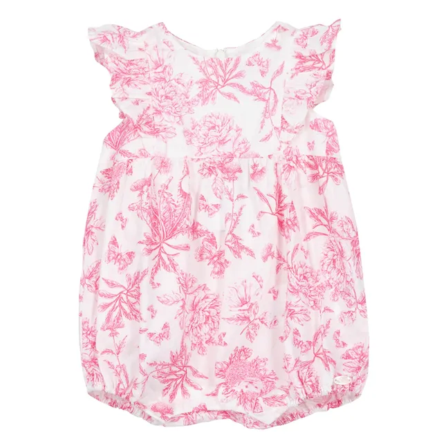 Pelele con estampado floral - Inspirado en el Toile de Jouy | Rosa