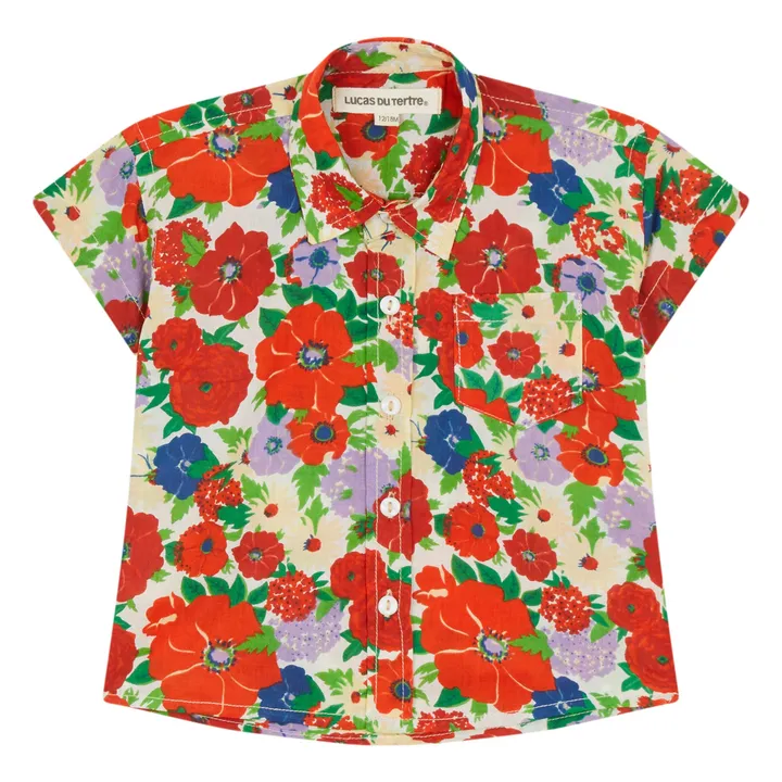 Chemise Fleurs | Rouge- Image produit n°0