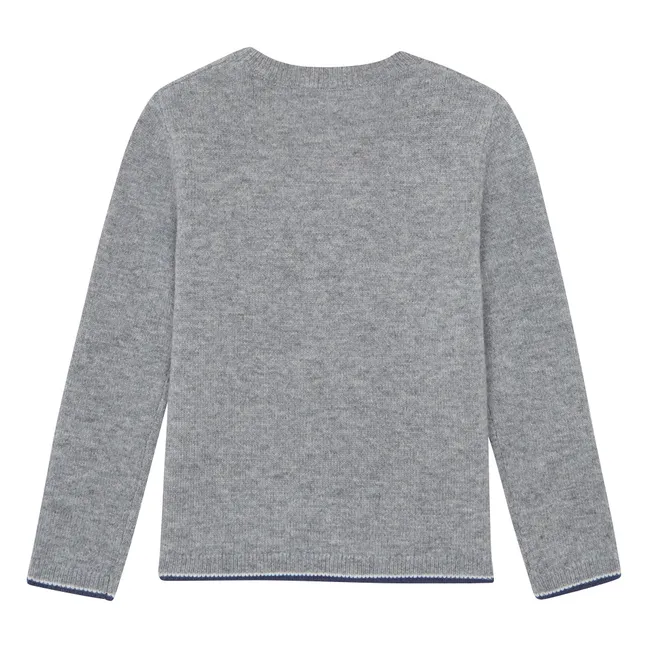 Wool Racing Car Sweater | Heather grey