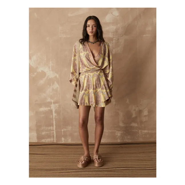 Robe Calico Coton | Jaune citron