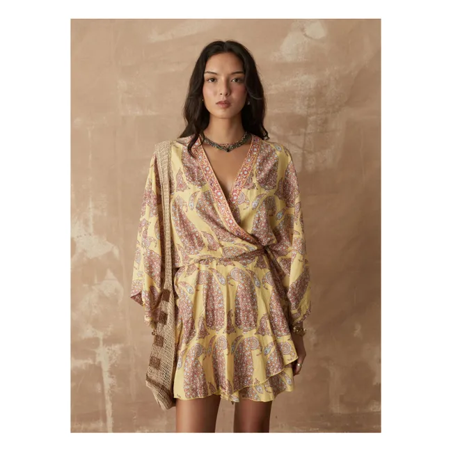 Robe Calico Coton | Jaune citron