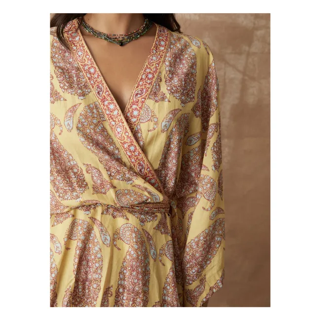 Robe Calico Coton | Jaune citron