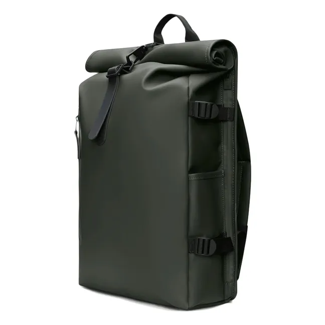 Mochila enrollable grande | Verde Oscuro
