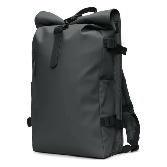 Mochila enrollable grande | Gris Oscuro