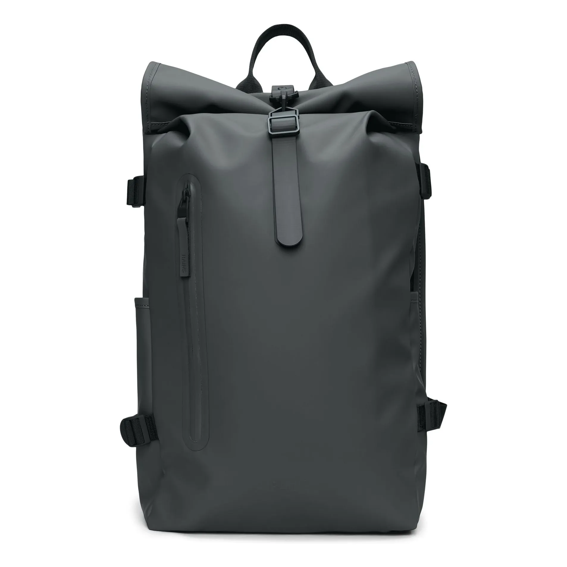 Rains Dark Grey Rolltop Rucksack Large