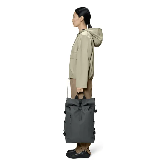 Mochila enrollable grande | Gris Oscuro