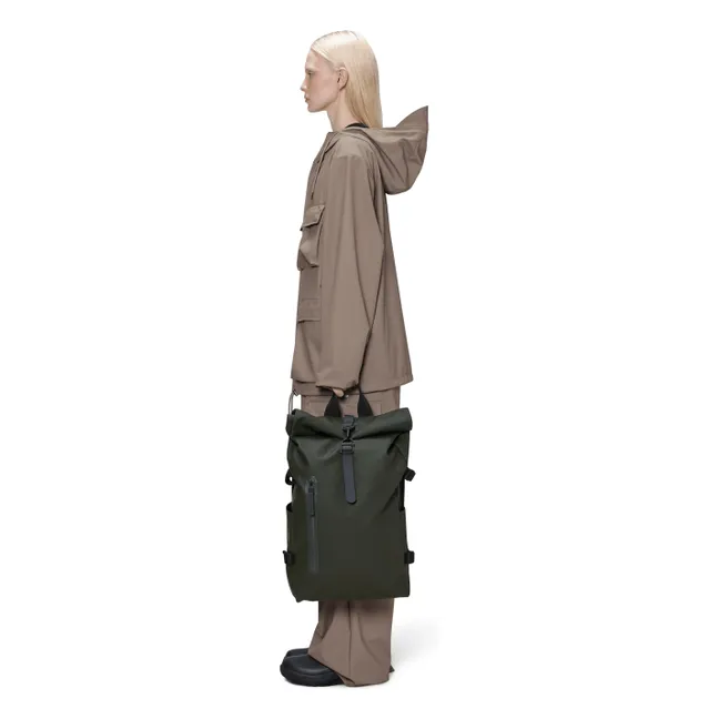 Mochila enrollable grande | Verde Oscuro